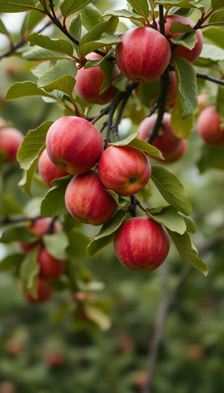 Free AI Apple On Tree iPhone Appealing Wallpaper